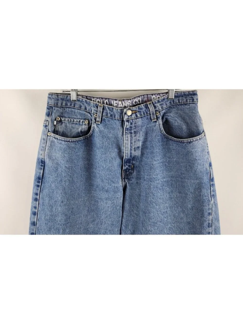 Polo Jeans Co Ralph Lauren Mens 36x32 Vintage Blue Straight Leg Denim